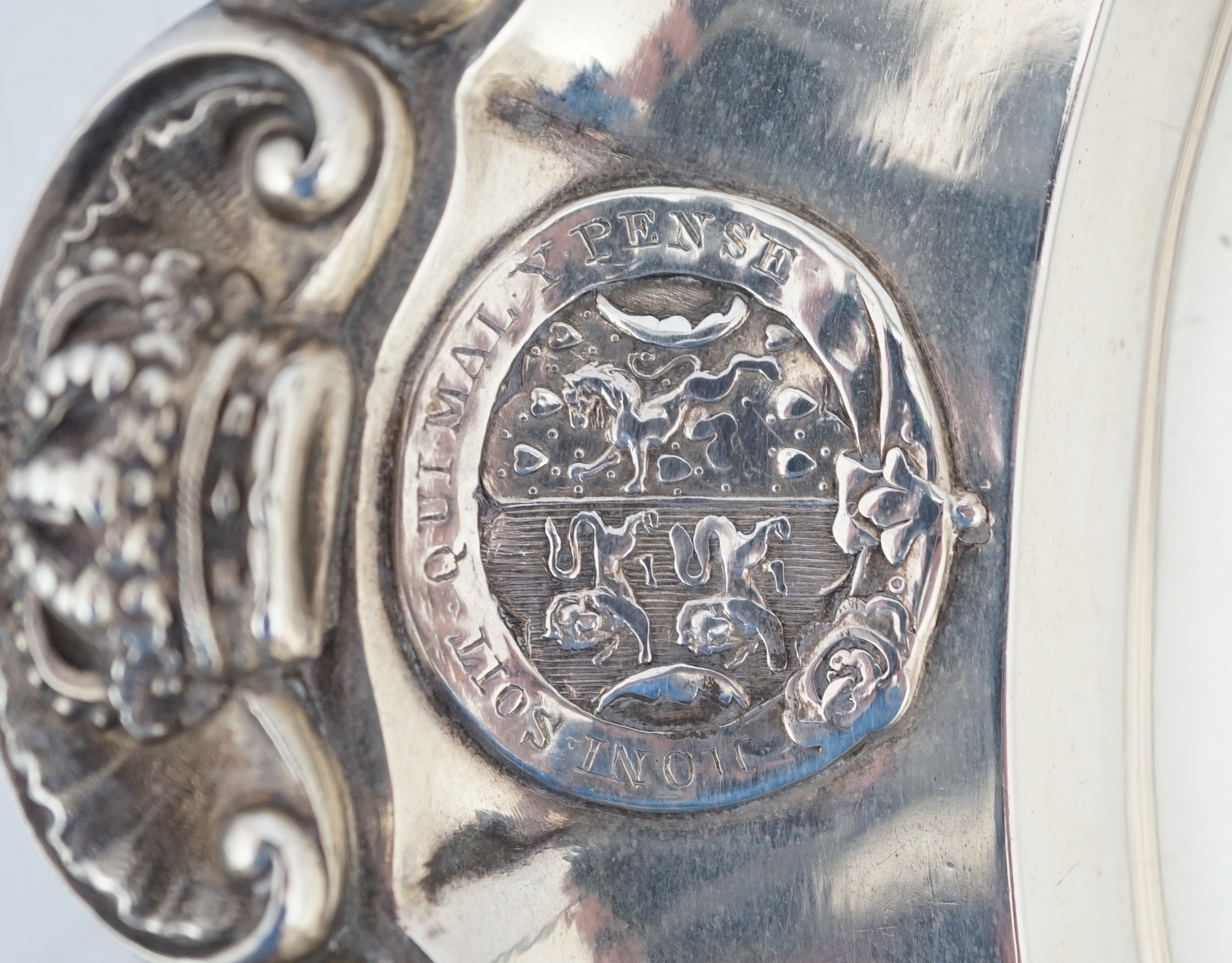 Duke of Brunswick service: An early Victorian silver serving plate by John Mortimer & John Samuel Hunt